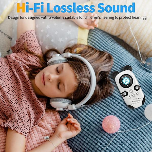 Söt Panda Style Mp3-spelare med högtalare för barn 32gb Bluetooth 5.0 Mp3-spelare Maximalt stöd 128gb Tf-kort Portable Lossless Hifi Sp null none