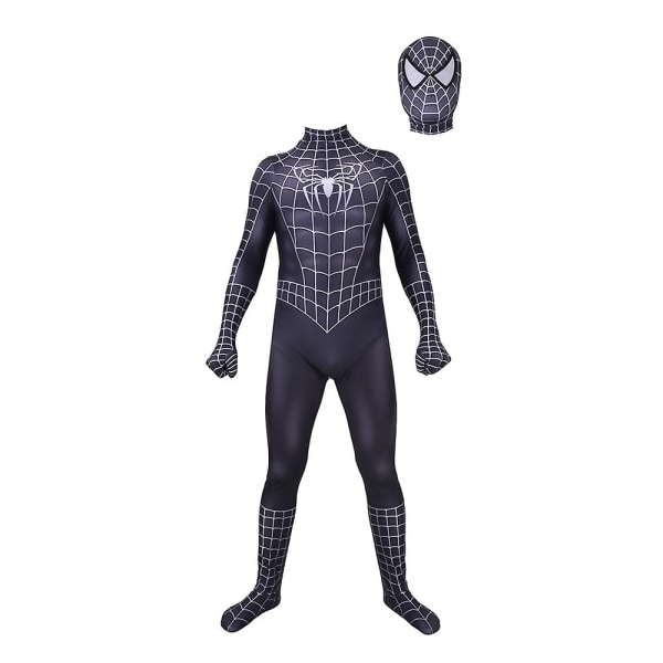 Halloween Svart Remy Spiderman Cosplay Kostym Venom Symbiote Remy Suit Zentai Body Vuxen Hood Detachable XXXL