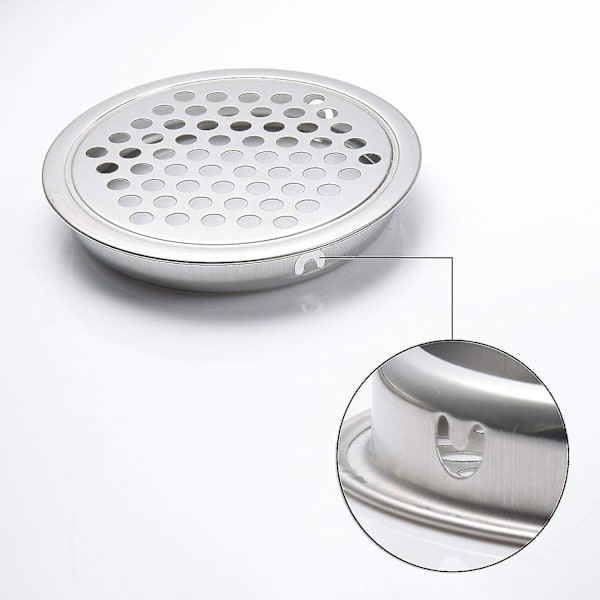 20 stycken Runt rostfritt stål Ventilationsgaller Cover - Cirkeldesign för skåp Skåp frånluftsventilation i kitc null none