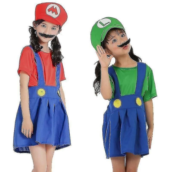 Super Mario Bros Unisex Adult Kids Fancy Dress Outfit Costume_y M