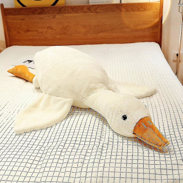 Plysch Anka Mjuk Simulering Söt leksak Plysch Gås Plysch Djur Plyschdocka Födelsedags-/jul-/festgåva Gosiga Mjukleksak (färg Vit 90CM