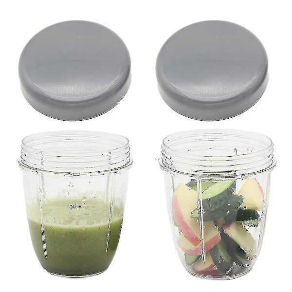 Blender och platta lock ersättningsdelar kompatibla med Nutribullet, 2 st null none