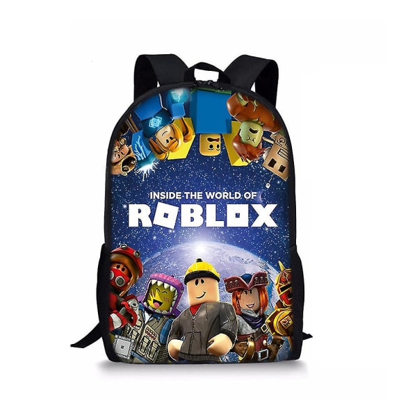 Roblox Print Ryggsäckar Skolväska Reseryggsäck Ryggsäck För Barn Pojke Flickor Presenter B