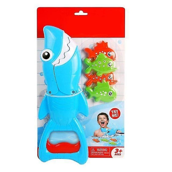 1 set Shark Grabber badleksak för pojkar flickor fånga spel med 4 fiskar badkar fiske|bad leksak null none