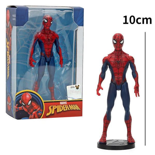 17 cm Marvel Spiderman Hulk Ironman Anime Action Figur Leksak Julklapp Pvc rörliga leder Luminous Doll Collection Modell Leksaker C with box 8-10CM