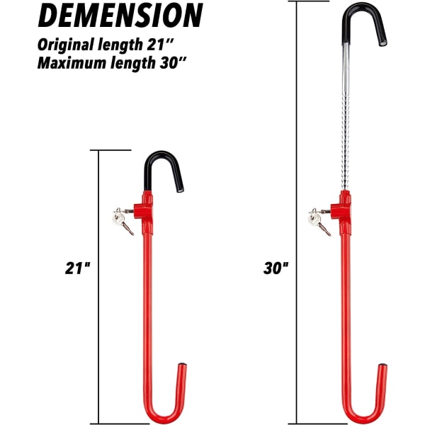 CARTMAN Rattbromslås Stöldskyddsskydd för fordonsbromspedallås med justerbar längd Passning för avstånd från ratten t