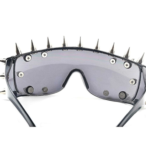 Rivet Beautifygae New Overized Mirror Hadeae Meta Futuritic Femae Glasögon black 25
