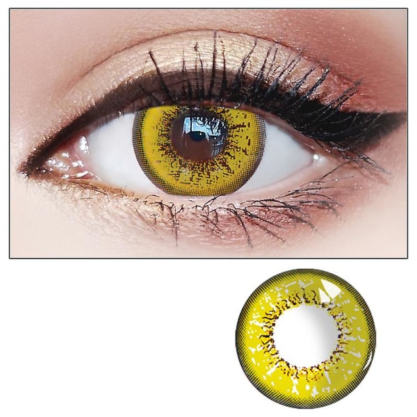 Ögonkontakter Linser Halloween Cosmetic Cosplay Vampire Colored Lens Grandiosa Brown