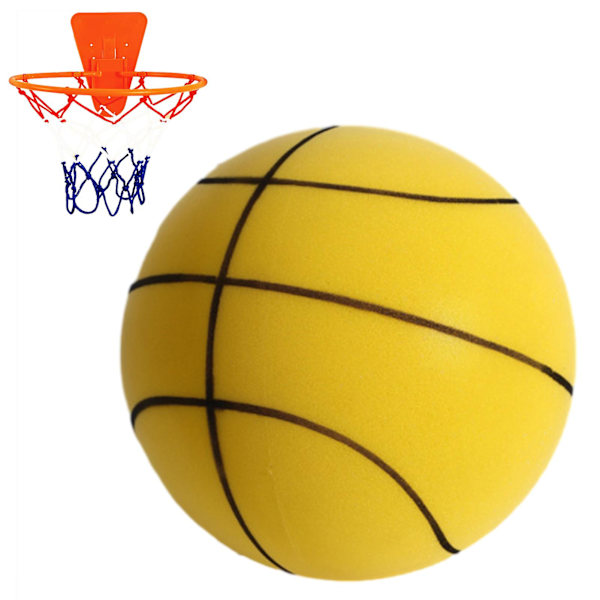 Indoor Handleshh Silents Basketball No Inflation Indoor Training Basketball for Home Yellow 21cm