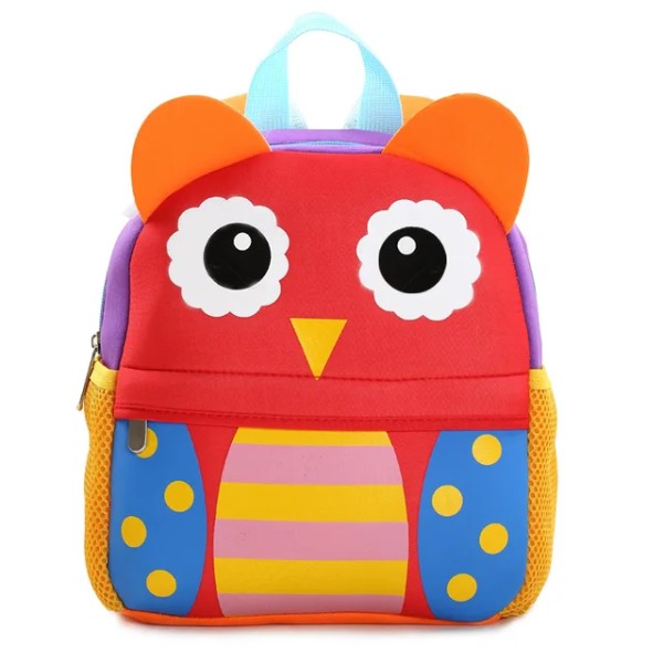 Söta djur Toddler skolväskor 3D tecknade apa Ryggsäckar Neopren Dagis Skolväska Flicka Pojkar Väska Mochila Escolar Owl