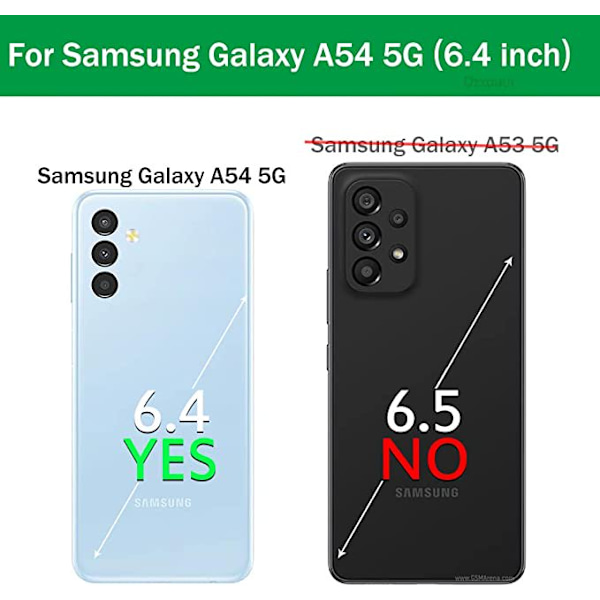 TASHHAR Samsung Galaxy A54 5G case med bältesklämma hölster Militärklass Heavy Duty 3 i 1 Stötsäker rustning Robust Hållbar för Galaxy A54 5G black