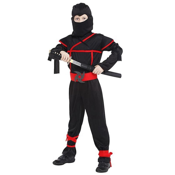 Umorden Halloween Kostymer Pojkar Drak Ninja Kostym Flickor Warrior Cosplay Karnevalsfest Fancy Dress Up För Barn Barn G-0311 (No Knife) L(height 120-130cm)