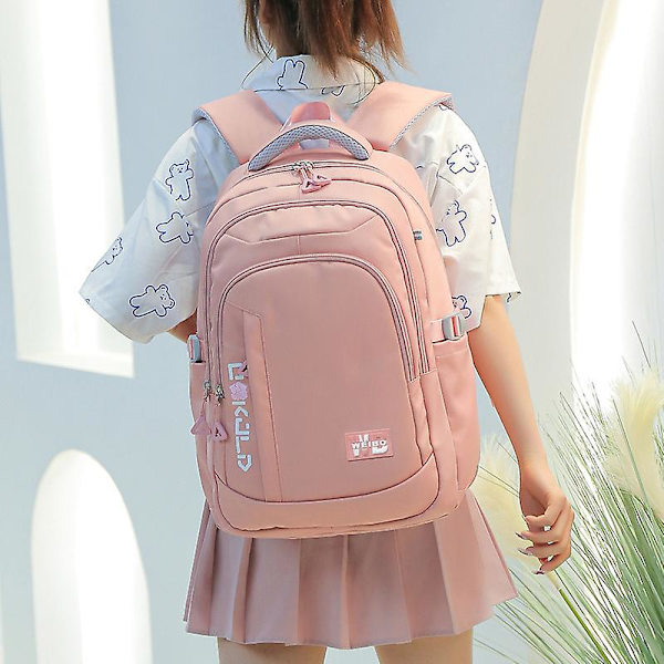 Barn Skolväskor För tonåring Flickor Barn Satchel Primär Vattentät Skolryggsäck Skolväska Mochila Infantil light gray