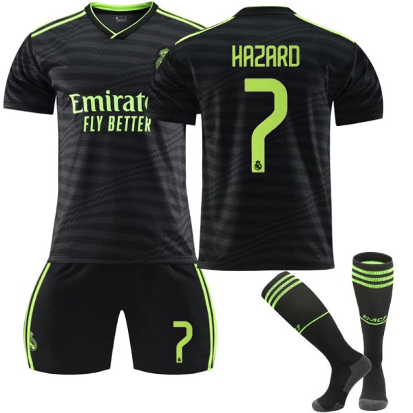 Real Madrid tröja 22 23 fotbollströja set NO.7 Hazard 28(150-155cm)