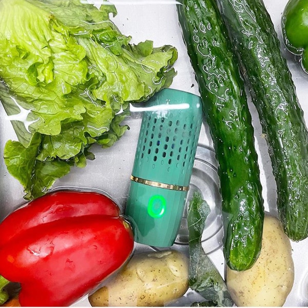 Frukt- och grönsakstvättmaskin, fruktrengöringsanordning, fruktrenare för med Oh-ion-reningsteknik för rengöring av frukt, grönsaker green