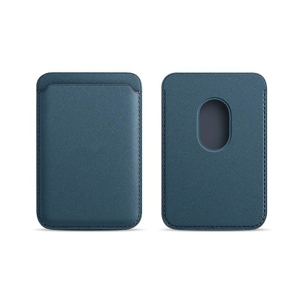 Magnetisk plånbok, telefonkorthållare i stretchtyg för baksidan av en mobiltelefon som en mobiltelefonplånbok Blue
