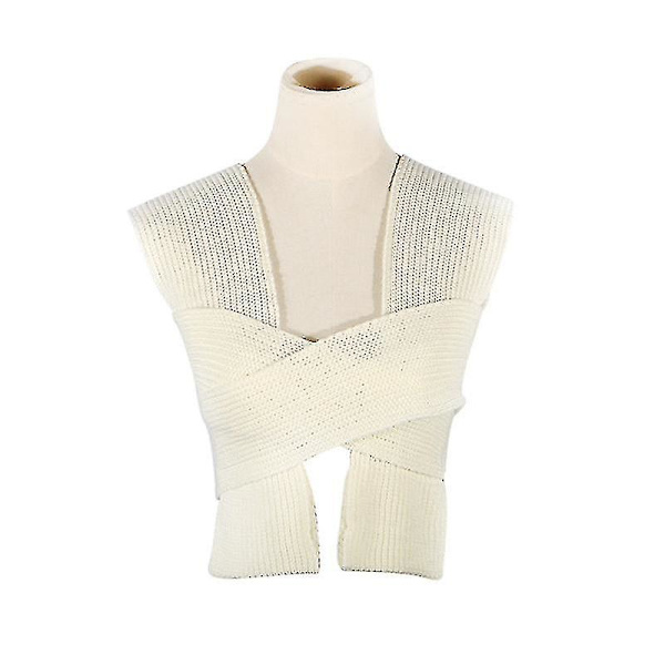 Kvinnor Kitted Väst Bandage Tröja Mode Ärmlös Crop Top Fall Solid Pullover White