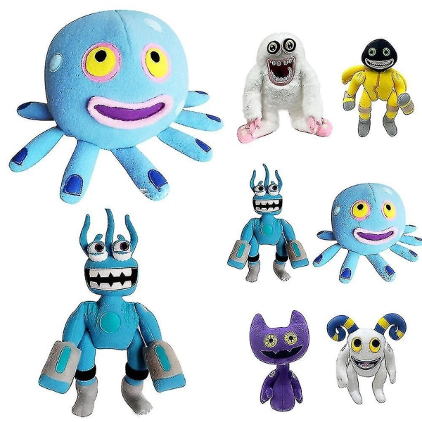My Singing Monsters Plyschleksak Mjuk och gosig monsterfyllda plyschdockor dockleksak för barn och fans av skräcken Sångspel Födelsedagspresenter C