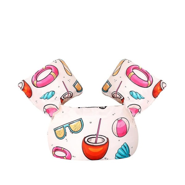 Baby Float Cartoon Arm Sleeve Flytväst Baddräkt Skum Säkerhet Simträning Flytande pool Float Simring Puddle Jumper Z beach coconut