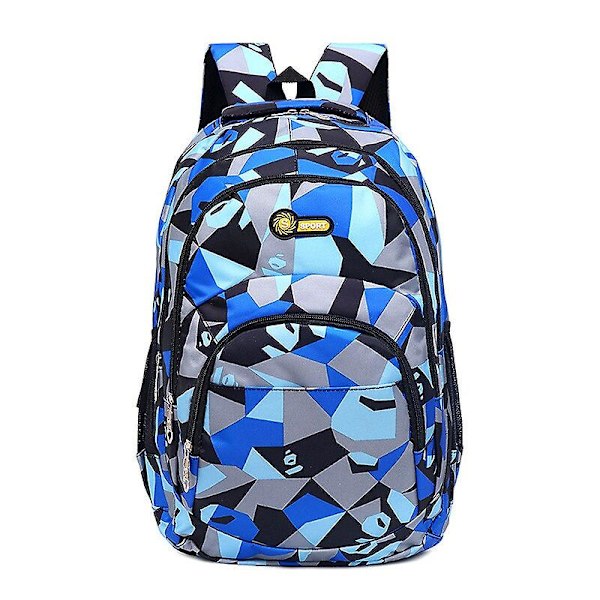 Gymnasieryggsäckar för flickor grundskolebarn skolväska mochila högkvalitativ skolväskor med stor kapacitet för barn pojkar Blue