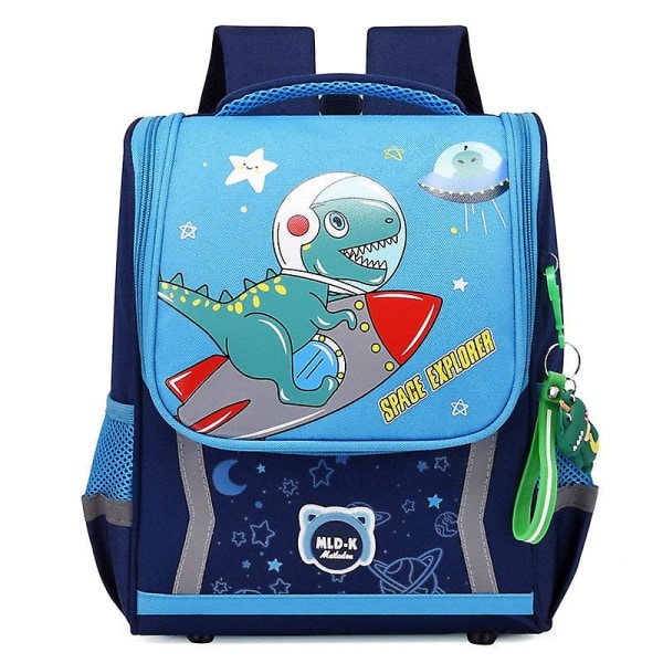 Söt dinosaurie barn grundskoleryggsäck 1 årskurs sac a dos pack pojkar tecknade skolväskor för barn väskor mochila hombre Large dark purple none