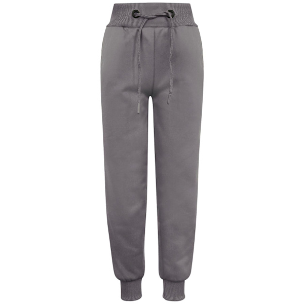 Unisex joggingdräkt med luva i vanlig svett för barn Steel Grey 13 Years