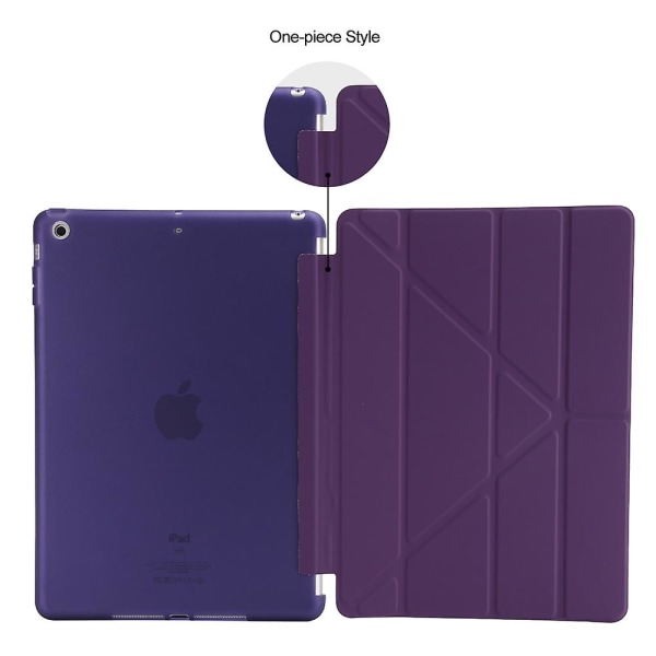 För Ipad 9.7 (2018) / 9.7 (2017) Origami Smart Pu Leather + Tpu Tablet Case Purple