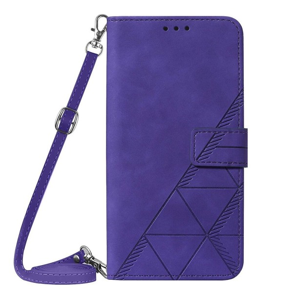 Kompatibel med Samsung Galaxy A32 4g Case, Halsband Crossbody Phone Case Magnetisk Cover Purple A