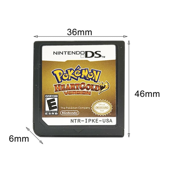 Roligt Spelkort Soul Silver Klassisk Barnpresent Hjärta Guld För 3DS DSi DS Lite NDS Platinum