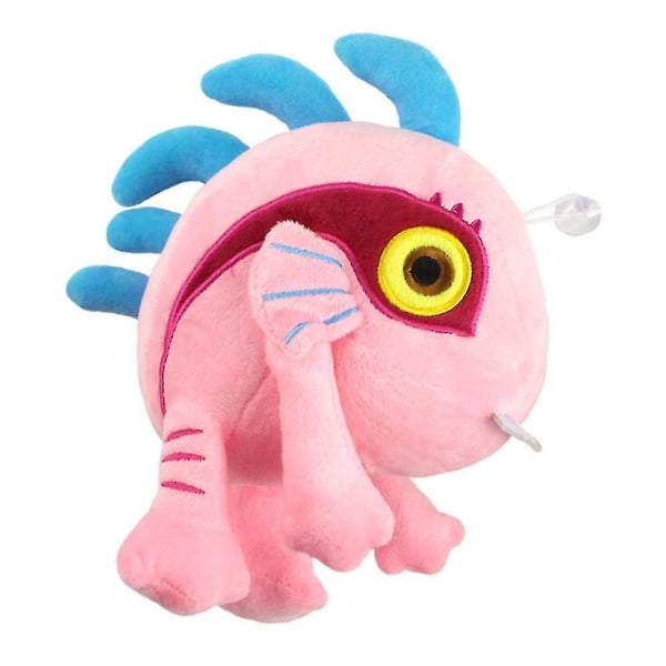 23cm 3 färger Anime Kawaii Murloc Söta tecknade djur fisk grön blå rosa plysch Peluche mjuka plyschleksaker med Chuck barn present Pink