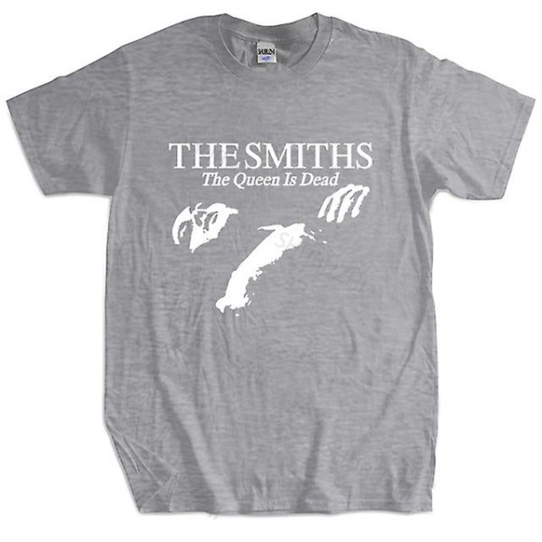 Smiths "the Queen Is Dead" - T-shirt, 1980-tals Indie Morrissey Plus Size Svart T-shirt för män grey M