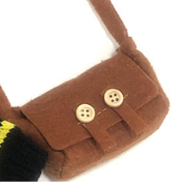 Fyllda Duck Doll Kläder Svart Hatt Tröja Brun Väska Solglasögon Fashionabla Plysch Doll Kläder null none