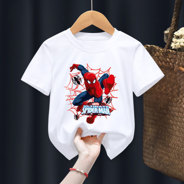 Wang Wang Team Barn T-shirt Pojkar T-shirt F14 Spider Man White 140