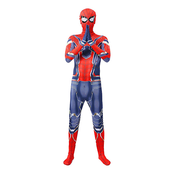 Halloween cos kostym barn jumpsuit huvudbonad kläder miles vuxen man gwine Spider tight man kläder Steel Spider-Man 3 mesh 130