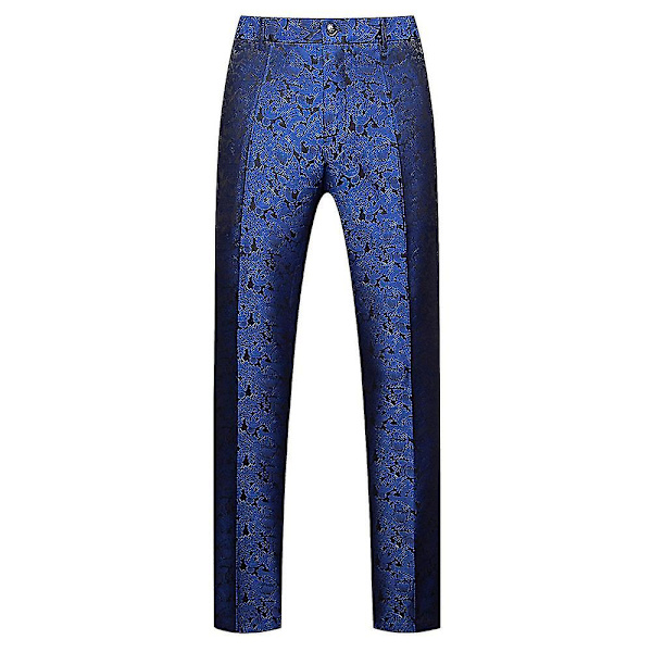 Schan Herr 3-delade kostymer Sjal Lapel Enknapps Smoking Blazer Västbyxor Set För Bröllop Blue M