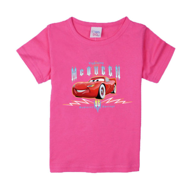Auto Story Cotton Barn T-shirt rosa röd 120cm