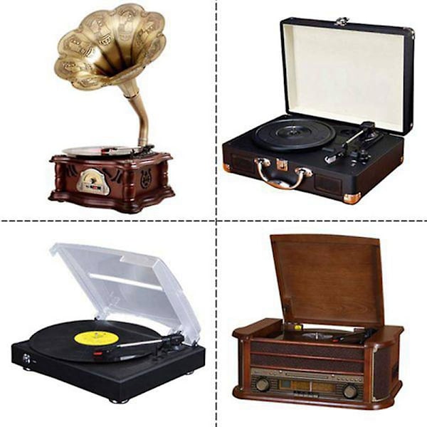 4 st Skivtallsbyte Stylusnålar Skivspelare för Lp Crosley Ion Jensen 1byone Phonograph Re black  red none