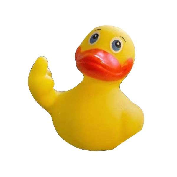 The Finger Duck Badleksaker Söt Float Badkar Anka Bil Gummi Anka Bil Prydnader Anka Bil Instrumentbräda Dekorationer Födelsedagsfest Jul P null none