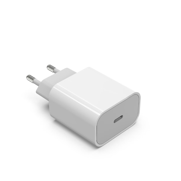 Laddare för iPhone - Snabbladdare - Adapter + Kabel - 20W USB-C Vit 1-Pack