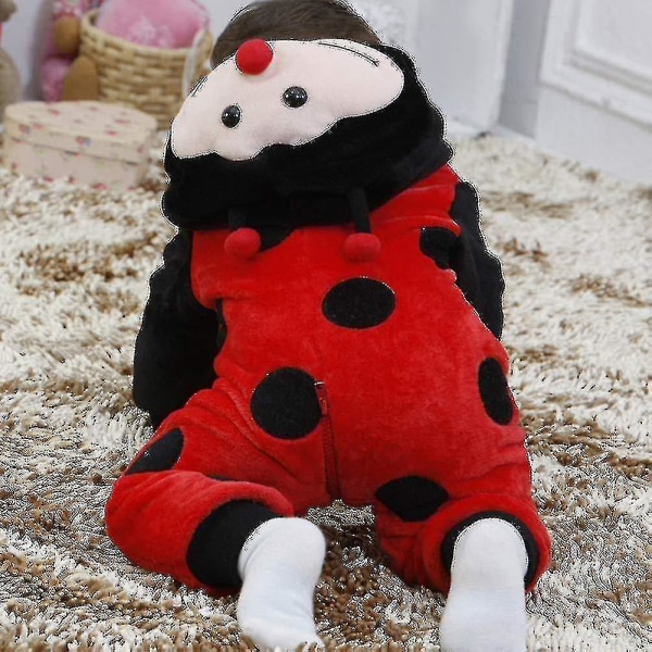 Småbarnsdinosauriedräkt Söt huvadräkt för barn Halloween 3 6 Months ladybug