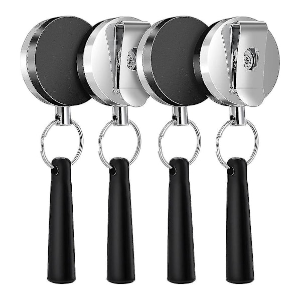 4-pack Heavy Duty Indragbar Pull Pen Pennhållare för Markörer och Carpenter Pennor, Stretch Sil null none