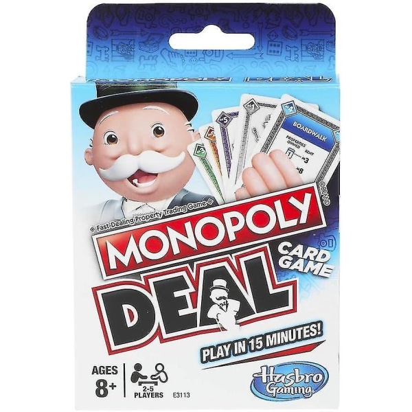 Monopol Deal Snabbspelande kortspel för familjer, barn från 8 år och uppåt och 2-5 spelare null none