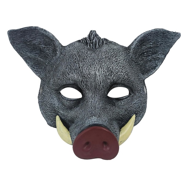 Pu Skum Grisansikte Vildsvinsmasker 3d Djur Cosplay Grishuvud Sexigt rollspel Halloween Cosplay Kostym Tillbehör Festrekvisita grey