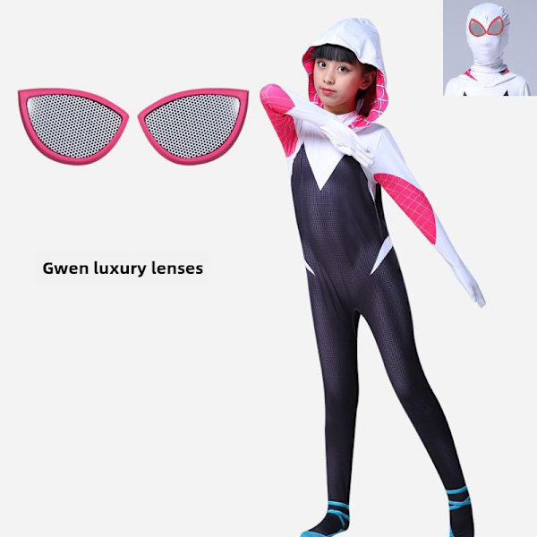Halloween cos kostym barn jumpsuit huvudbonad kläder miles vuxen man gwine Spider tight man kläder Gray luxury lens 140