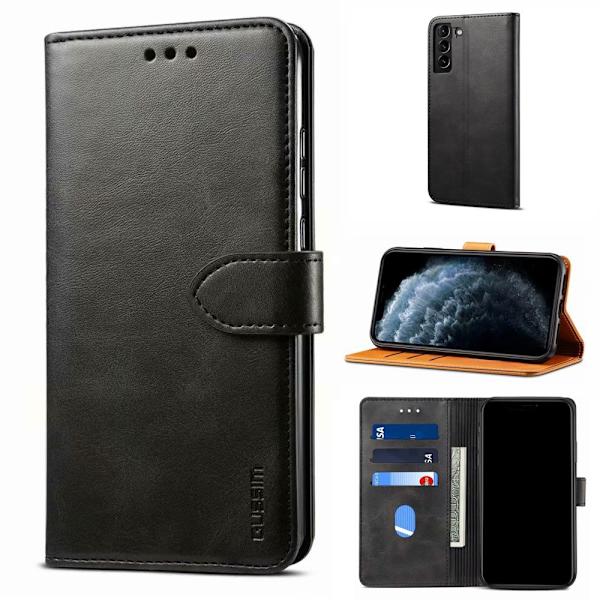 Case för Samsung S21 FE 5G 6,4" 2021 Release, Allytech Korthållare Flip Cover Repfri magnetisk knapp Vikbar bokstil Stativ P black