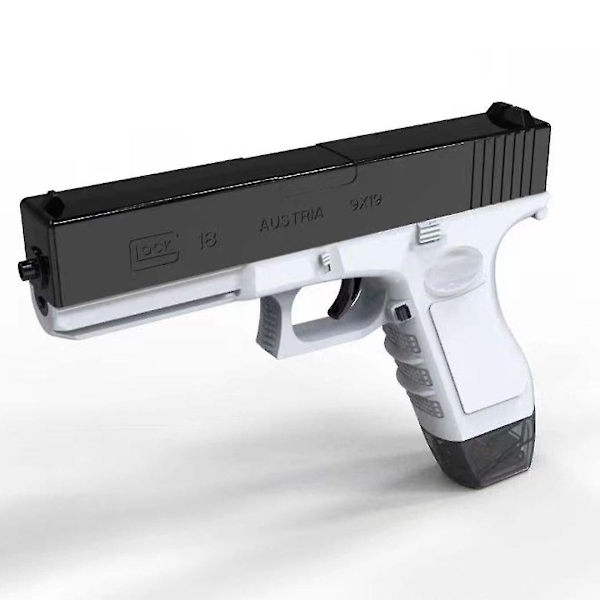 Elektrisk vattenpistol, enknapps automatisk supersprutpistol Vattenblåsare för vuxna och barn Sommarpool Strand utomhus black without drum