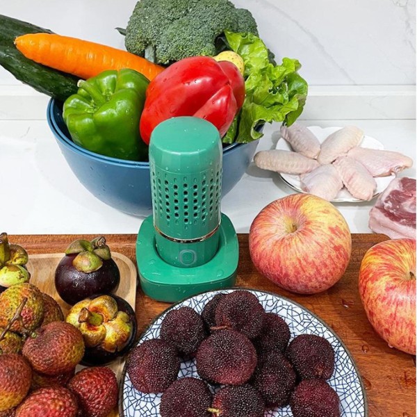 Frukt- och grönsakstvättmaskin, fruktrengöringsanordning, fruktrenare för med Oh-ion-reningsteknik för rengöring av frukt, grönsaker blue