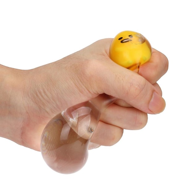 Äggklämleksak 6 cm Nyhet Klar klämbar äggulaleksaker Squishy Toys Stress relief för skojs skull null none