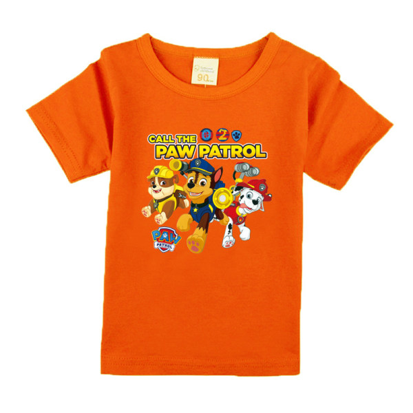 Wang Wang Team Bomull Barn Kortärmad T-shirt Orange färg 160cm