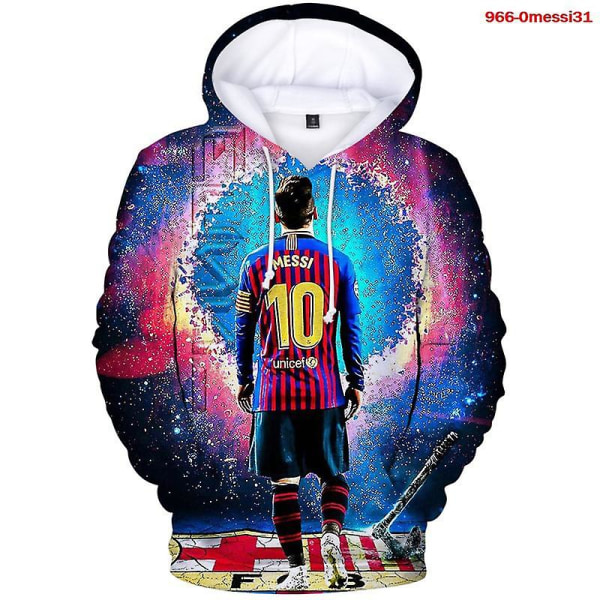 Fotbollsstjärna i fotbolls-VM 2023 Messi Messi Fan Jubel Lös huva tröja 3d Hälsotyg Huvtröja Style2 4xl